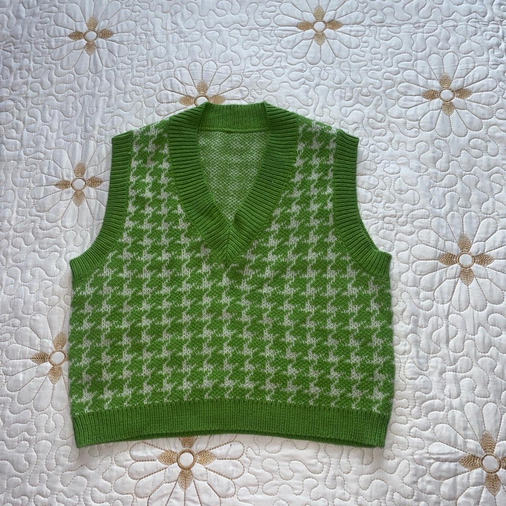 Green Vest top from Shein.